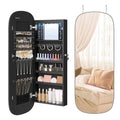 LED Jewelry Cabinet with Storage, 3.9 x 16.5 x 42.5 Inches, Black G1763