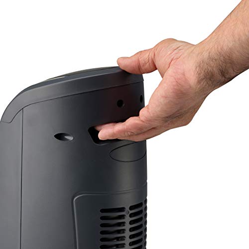 Ceramic Tower Heater with Remote Control, Black T65489
