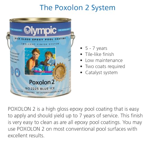 Blue Mist 1 Gallon two-part epoxy swimming pool paint R185
