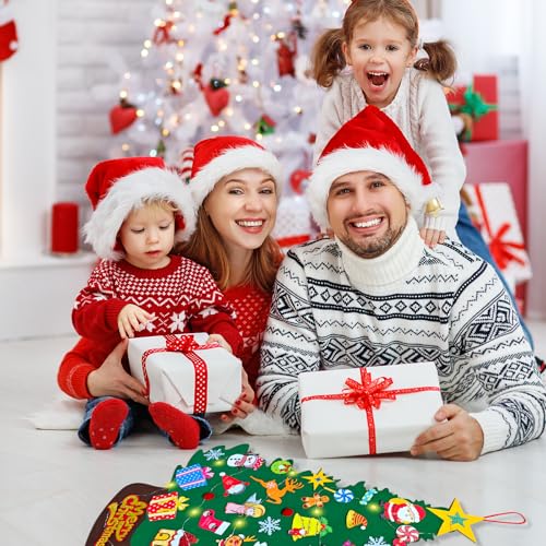 3ft Felt Wall Christmas Tree with 33 Ornaments and Advent Calendar W39801