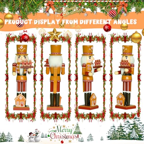 14 Inch Wooden Nutcracker Christmas Decor M9306