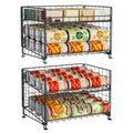 3 Pack Adjustable 2-Tier Can Rack Organizer V34171