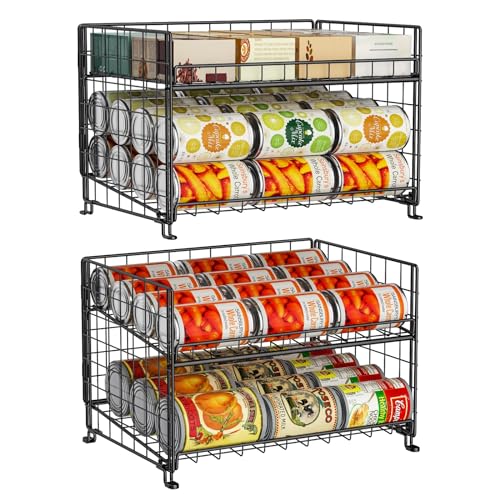 3 Pack Adjustable 2-Tier Can Rack Organizer V34171