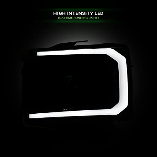 Black Housing LED Strip Bar Headlights With Amber Reflector E704