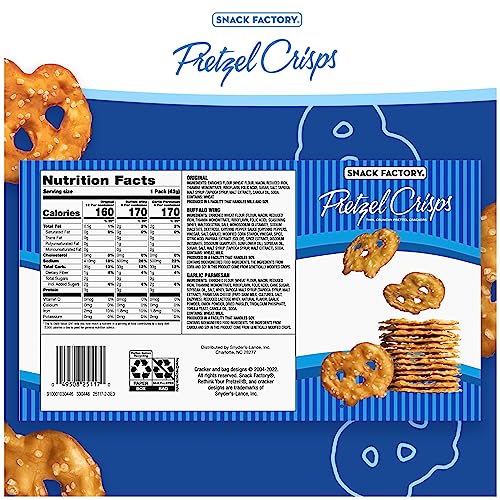 Pretzel Crisps, Non-GMO, 7.2 oz Resealable Bag (Pack of 3) L21303