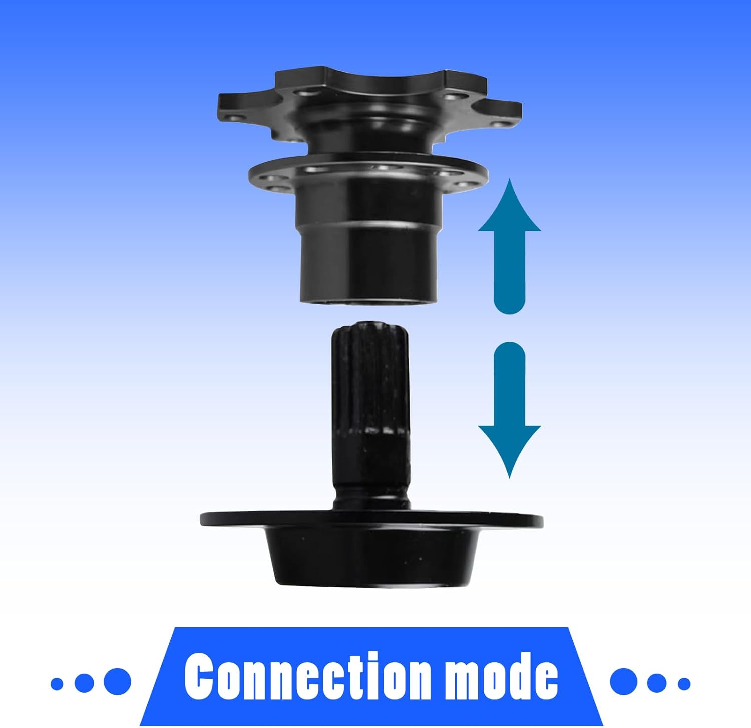 Black 6 Hole Quick Release Steering Wheel Hub Adapter X172462