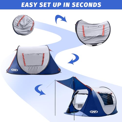 3 Person Instant Pop Up Camping Tent with Carrying Bag X2032