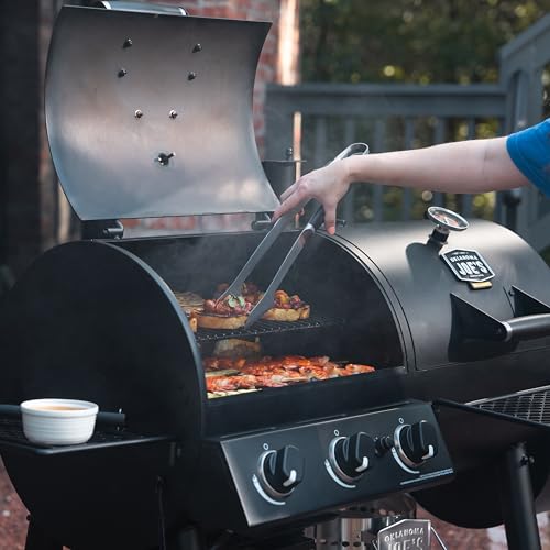 Black Charcoal and Gas Smoker & Grill Y36487