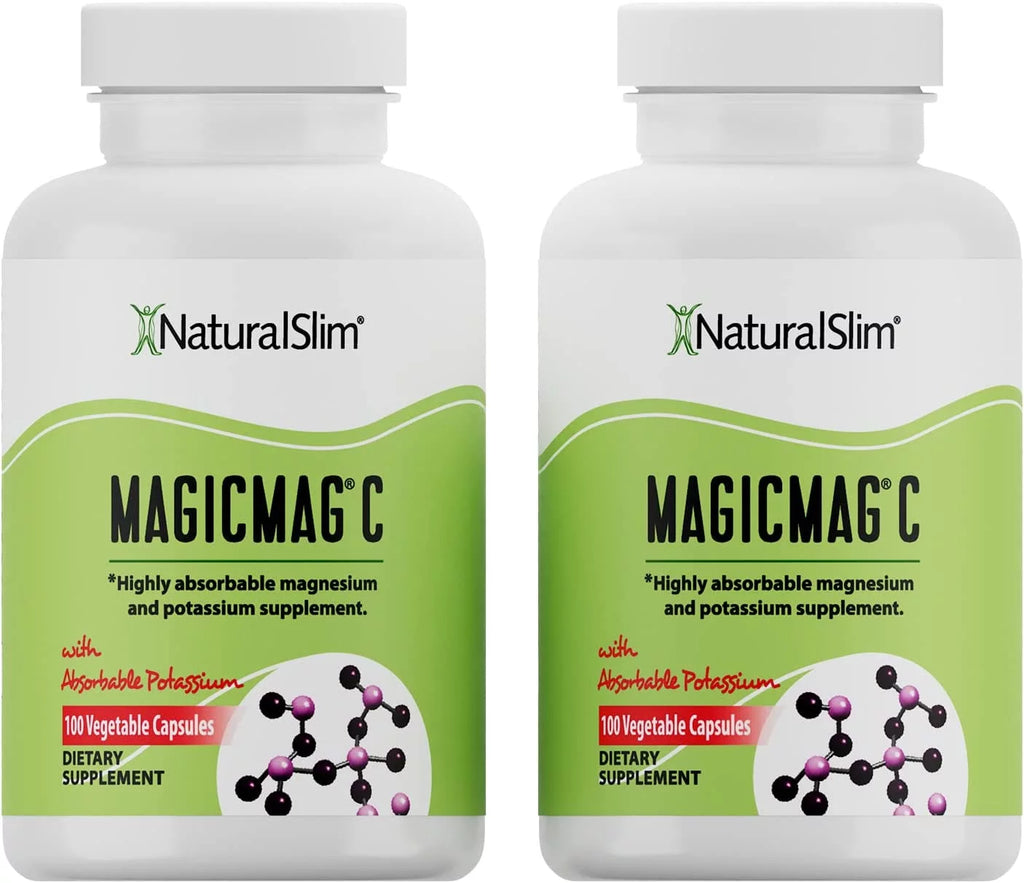 2-Pack Magnesium Citrate Capsules with Potassium, 100 Ct B275465