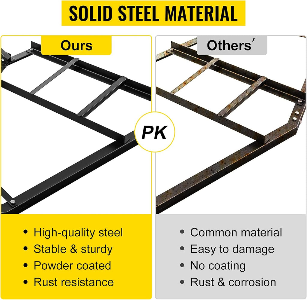 66" Width Tow Behind Steel Driveway Drag Harrow T361766