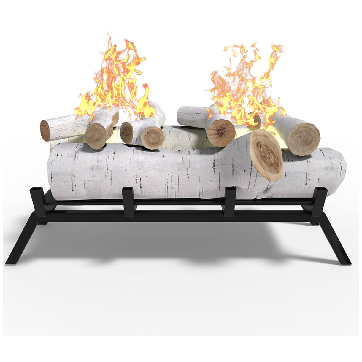 18 in. Birch Ethanol Fireplace Log Set with Burner Insert Q67806