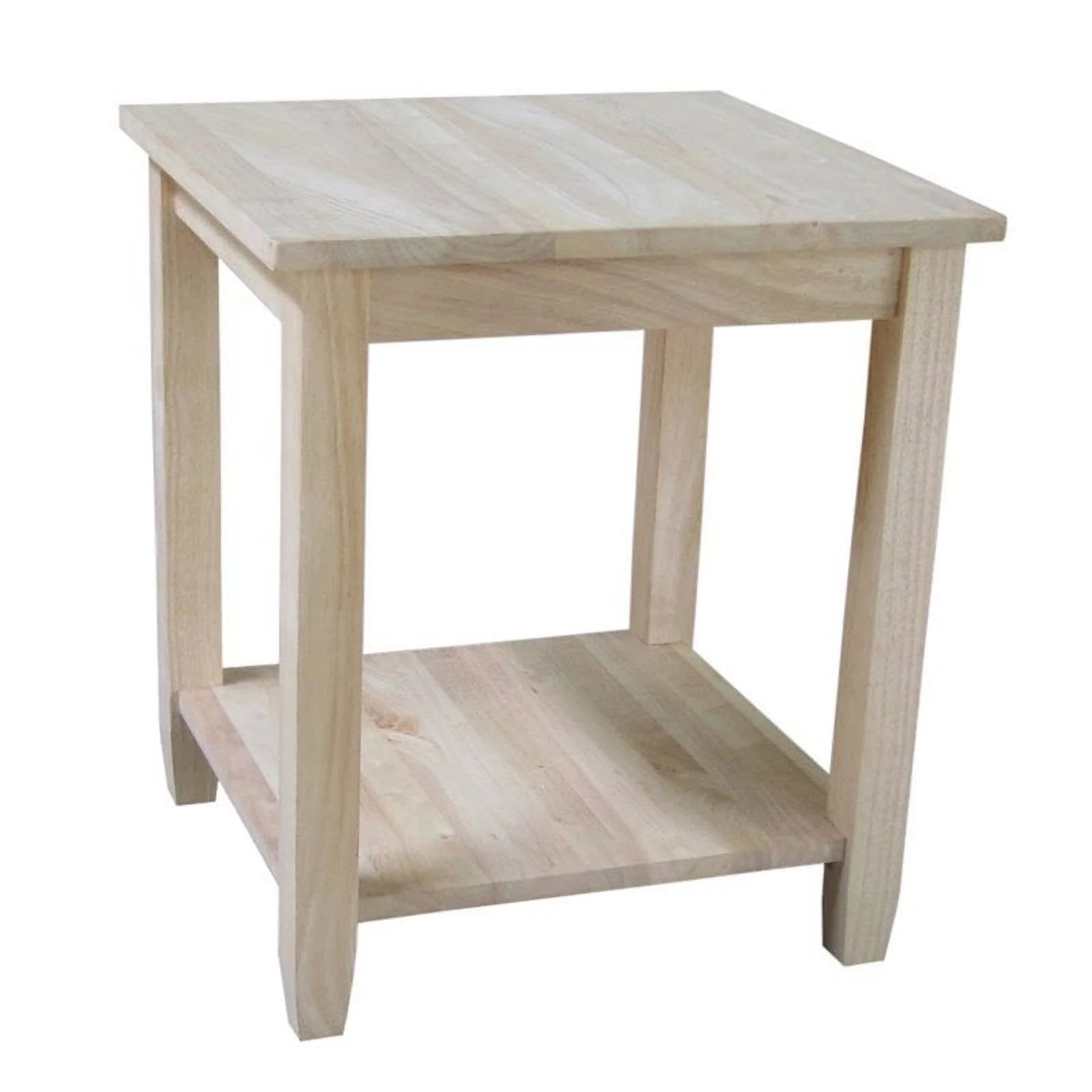 Solid Wood End Table Unfinished W3212