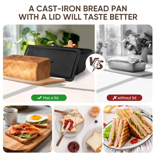 Cast Iron Nonstick Bread Pan with Lid 13x5 Inch P2461
