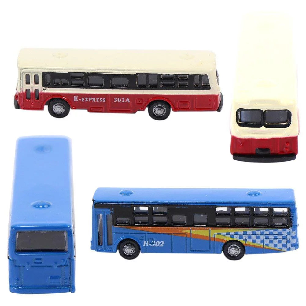 6pcs Diecast Model Buses 1:160 N Scale N40475