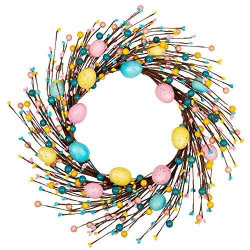 18 inch Artificial Easter Egg Wreath L985
