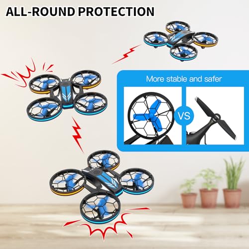 Mini Drones RC Drone Quadcopter with LED Light, 3 Batteries Y1827