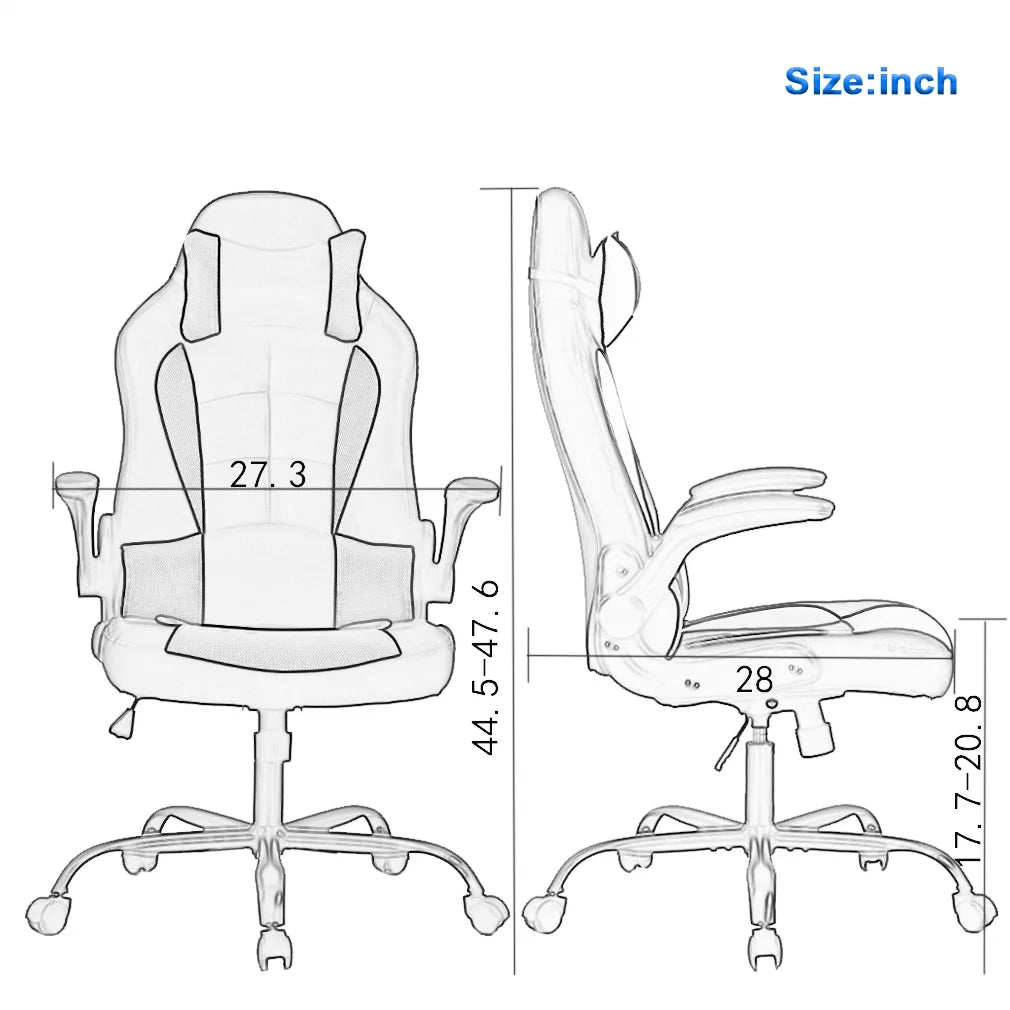 Grey Adjustable Swivel Gaming Chair G958425