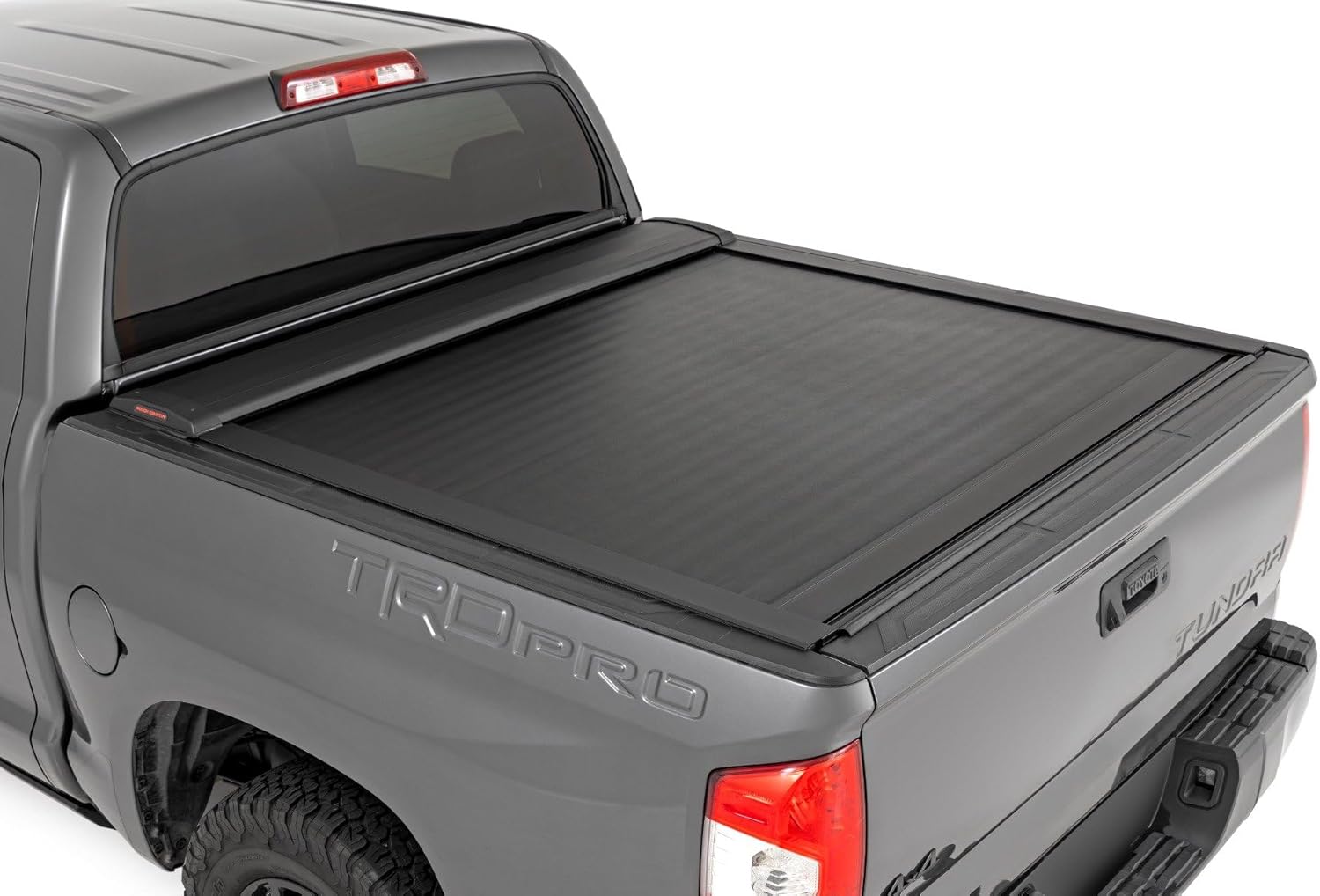 Retractable Truck Bed Tonneau Cover for Toyota Tundra (2007-2021) - Fits 5'7" (66.7") Bed, Weatherproof Bed Cover E856767