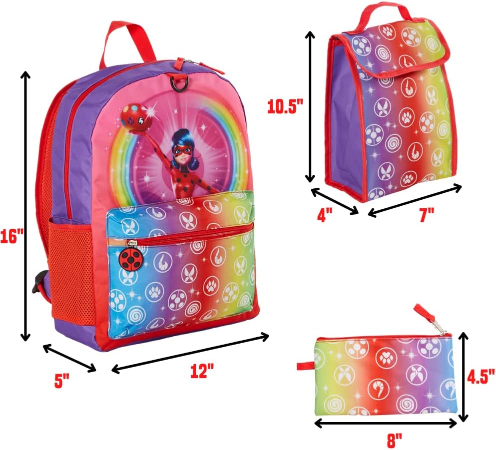 16 inch 5 Piece Backpack Set with Lunch Bag R133