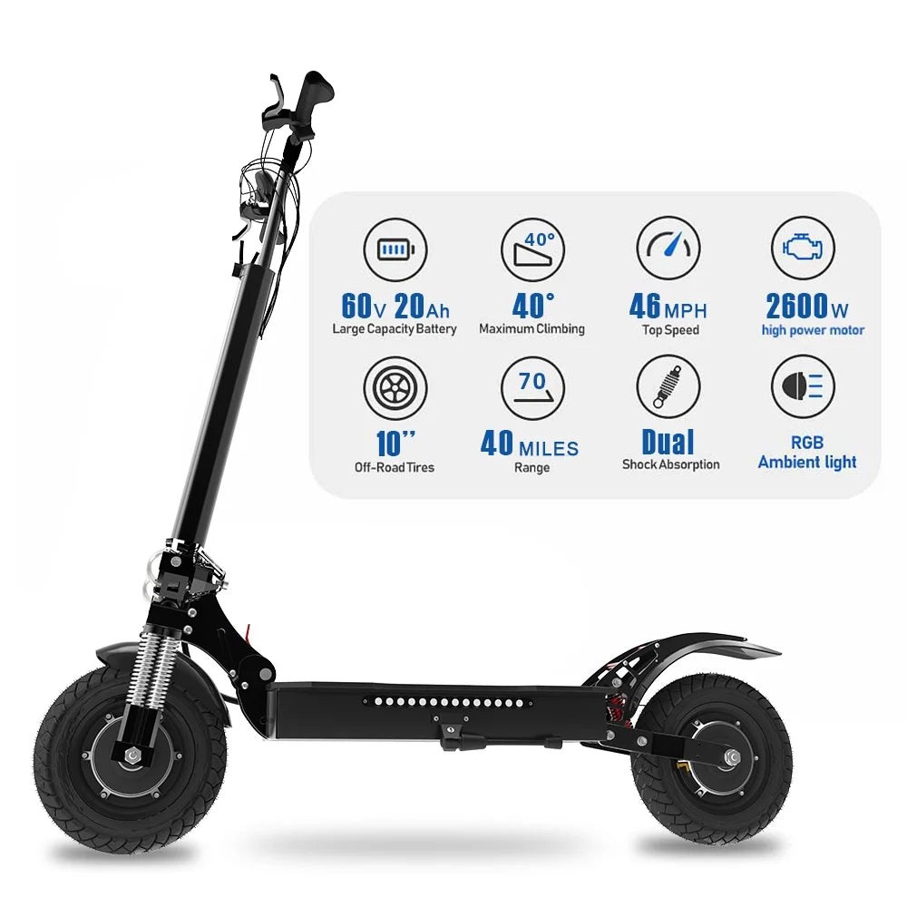 60V 2600W Dual Motors Electric Scooter N8452