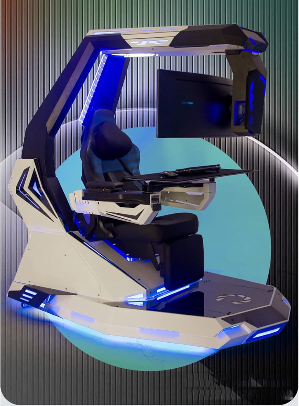 Ergonomic Game Chair with Pedals and Massage B47441