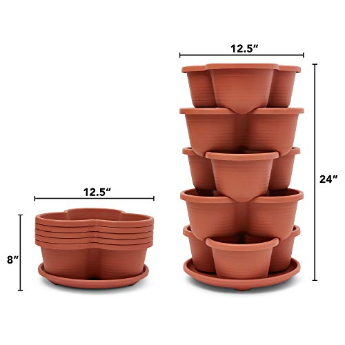 5 Tier Stackable Planter with Starter Pots Q65995