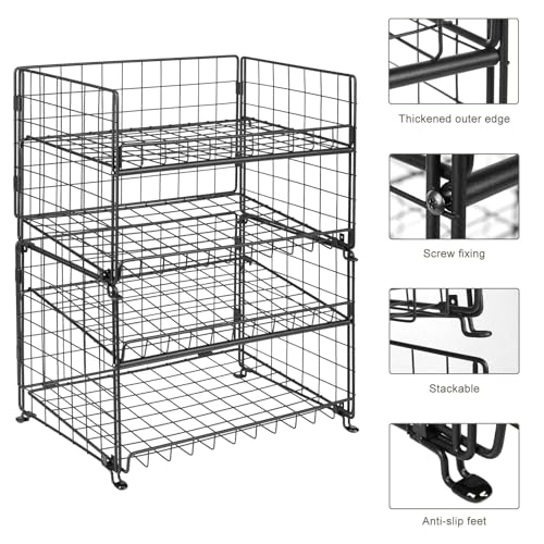3 Pack Adjustable 2-Tier Can Rack Organizer V34171