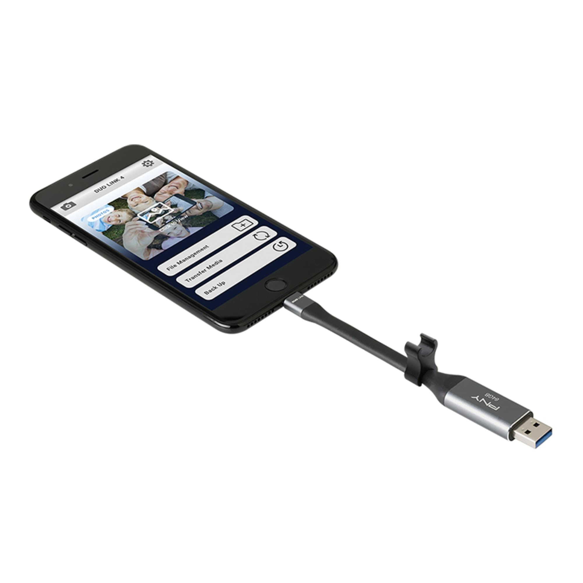 64GB USB 3.0 OTG Flash Drive Metal Gray Y58578