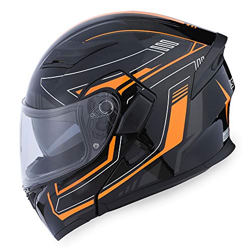 Modular Full Face Helmet Flip up Dual Visor J676