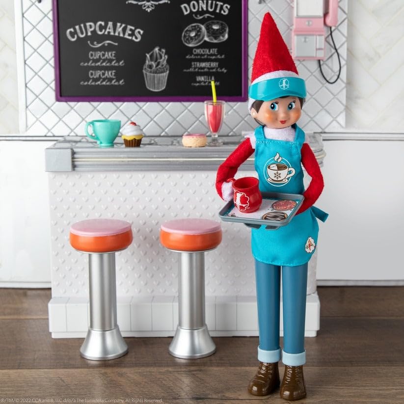 Christmas Tradition Box Set with Elf (Light Tone Boy), Story Book and Cocoa to Go Barista Accessory Set D411