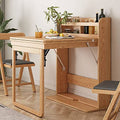 Wall Mounted Wooden Fold Out Table with Storage Shelf R9164