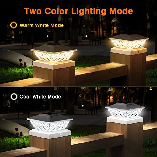 12 Pack Solar Post Cap Lights for 4x4 4.5x4.5 5x5 Posts M6102