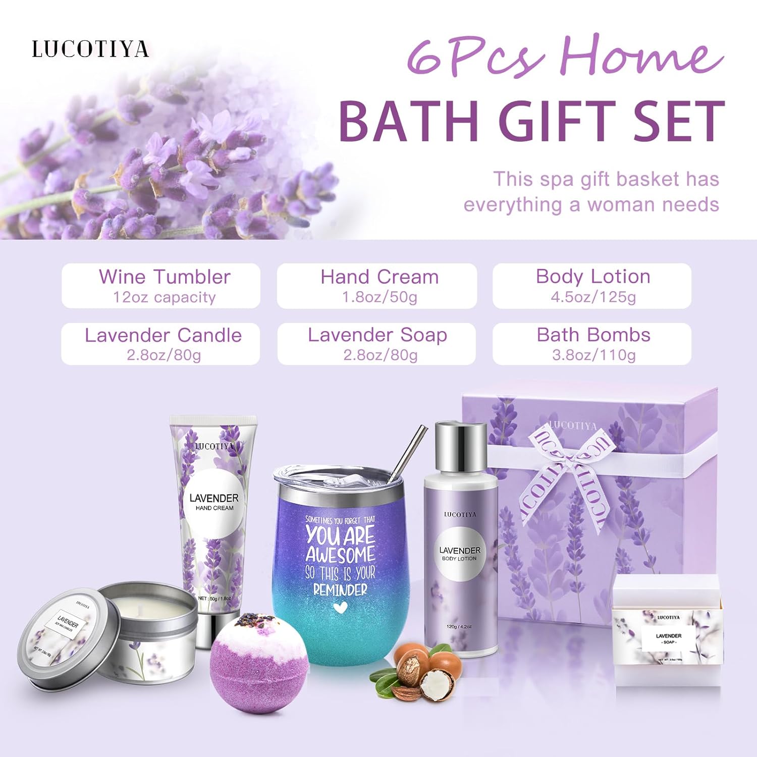 Purple Bubble Bath and Body Gifts Set Q1368