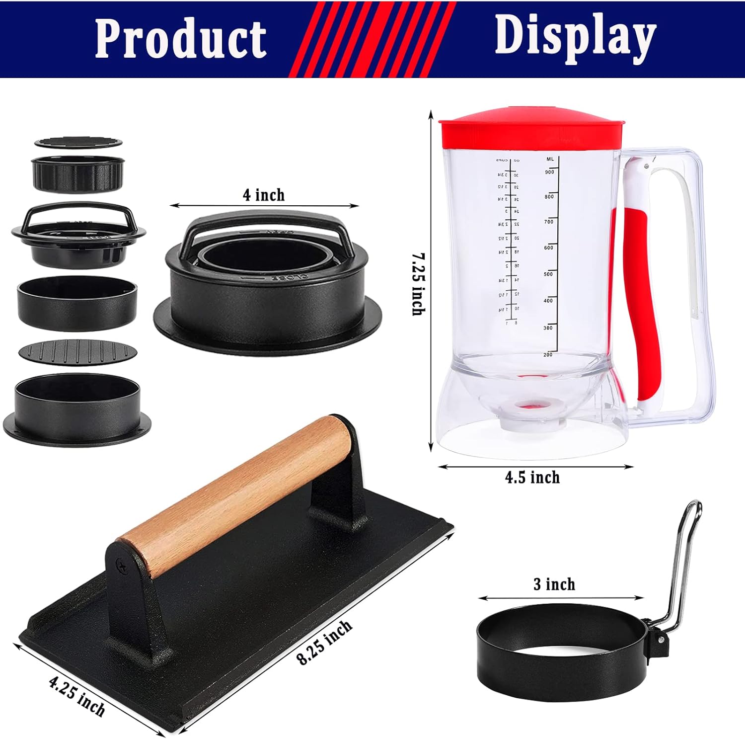 7 Piece Griddle Accessories Set V5320