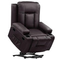 Brown Power Lift Recliner Chair with Massage & Heat F764