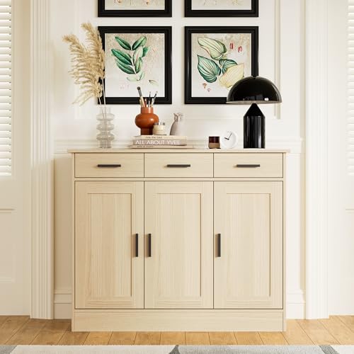 Oak Buffet Cabinet with 3 Drawers & 3 Doors I72167
