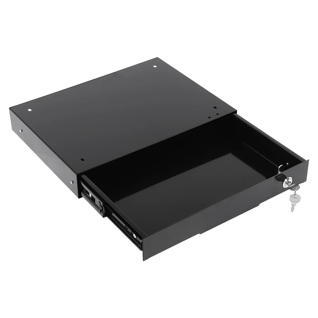 Black Sliding Drawer Storage Tray with Keys A4529