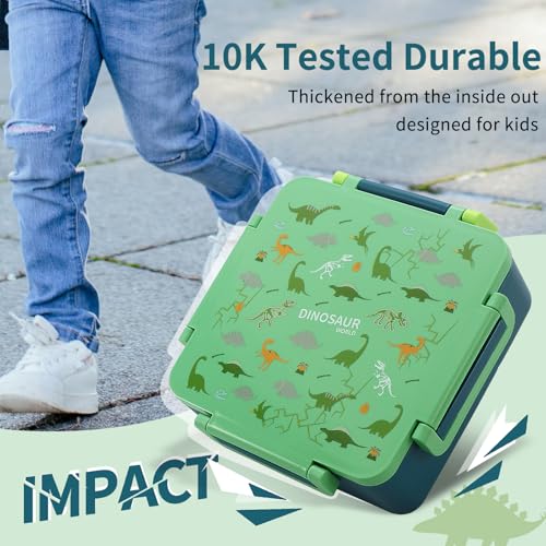 Green Insulated 4 Compartment Bento Box M5692