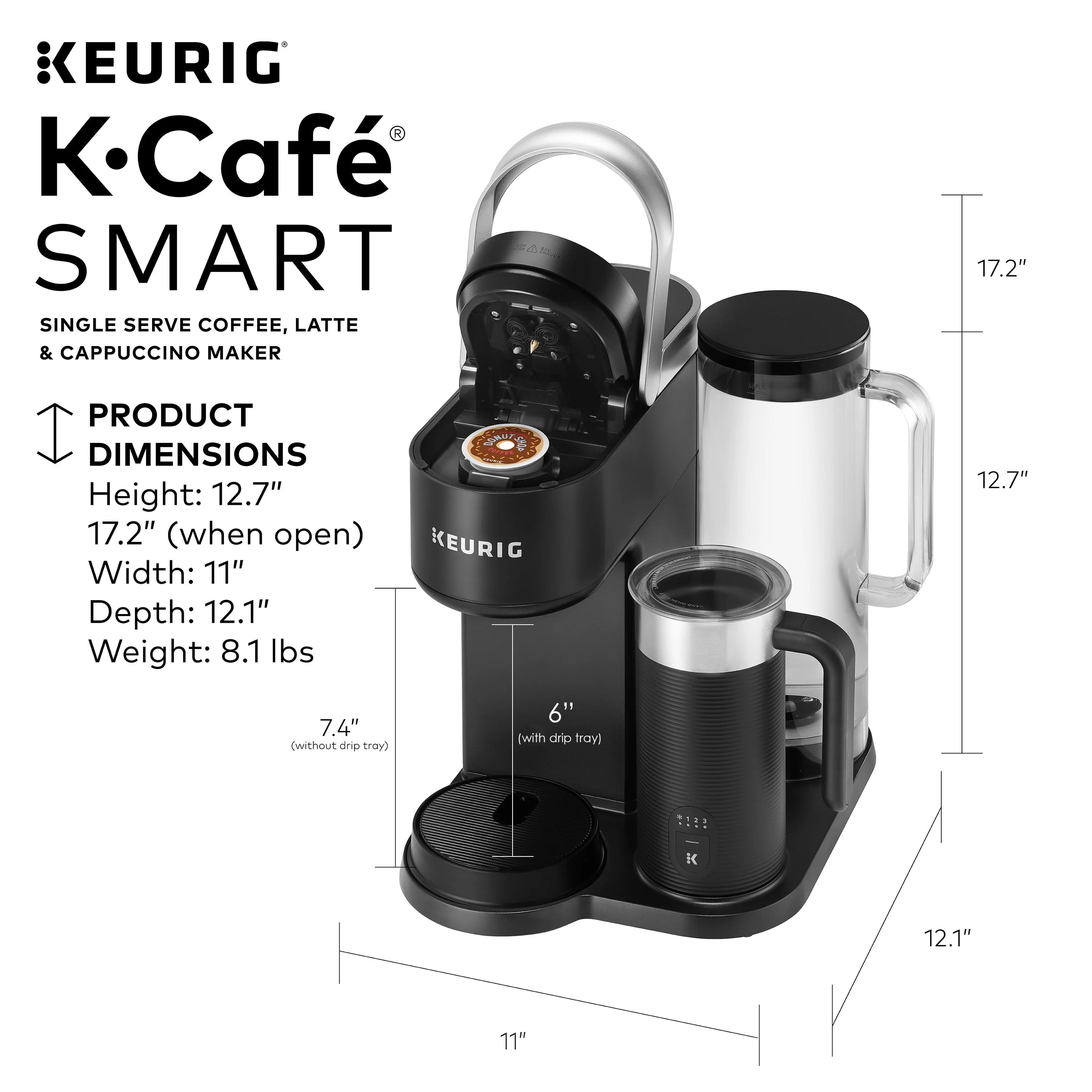 Black Single Serve Coffee and Latte Maker B217680