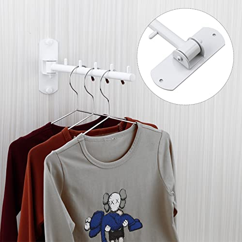 Gray Stainless Steel Folding Wall Mounted Clothes Hanger Rack with Swing Arm A227003