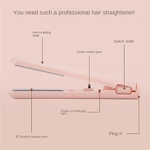 Mini Dual Purpose Curling Iron, USB Rechargeable Cordless Curling Iron (Blue) A4738