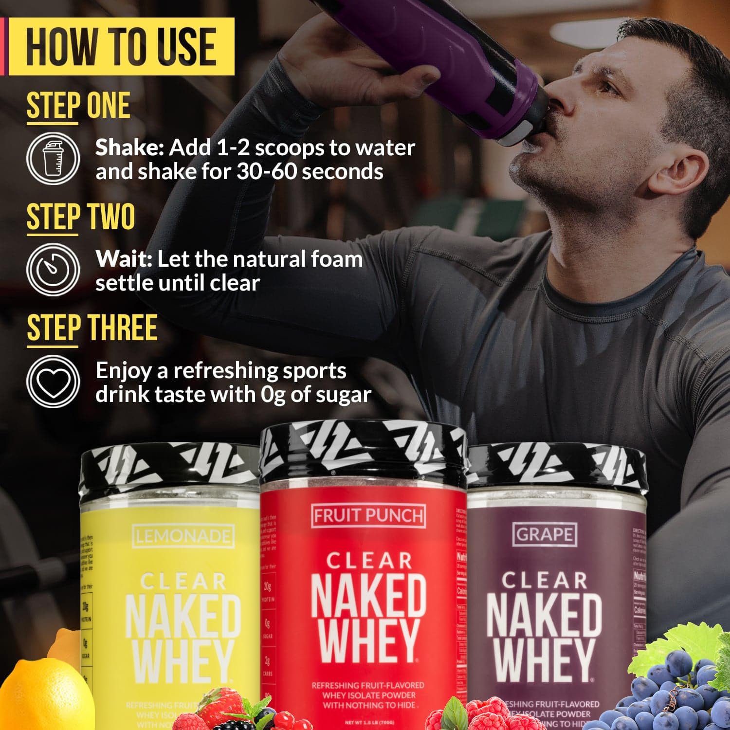 Clear Whey Protein Isolate, Lemonade, 28 Servings B87736