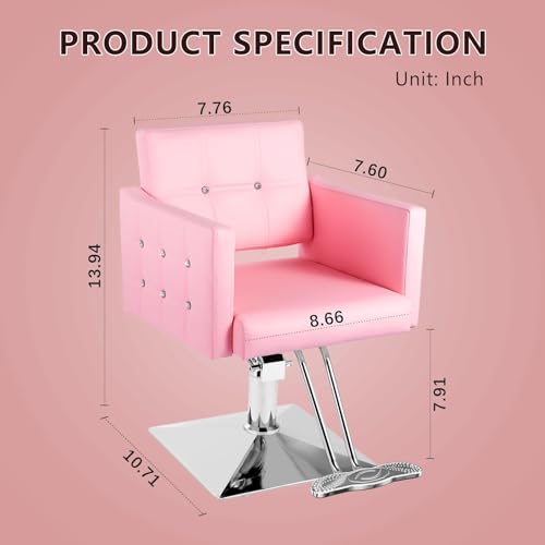 Wide Seat Hydraulic Swivel Reclining Barber Chair B909