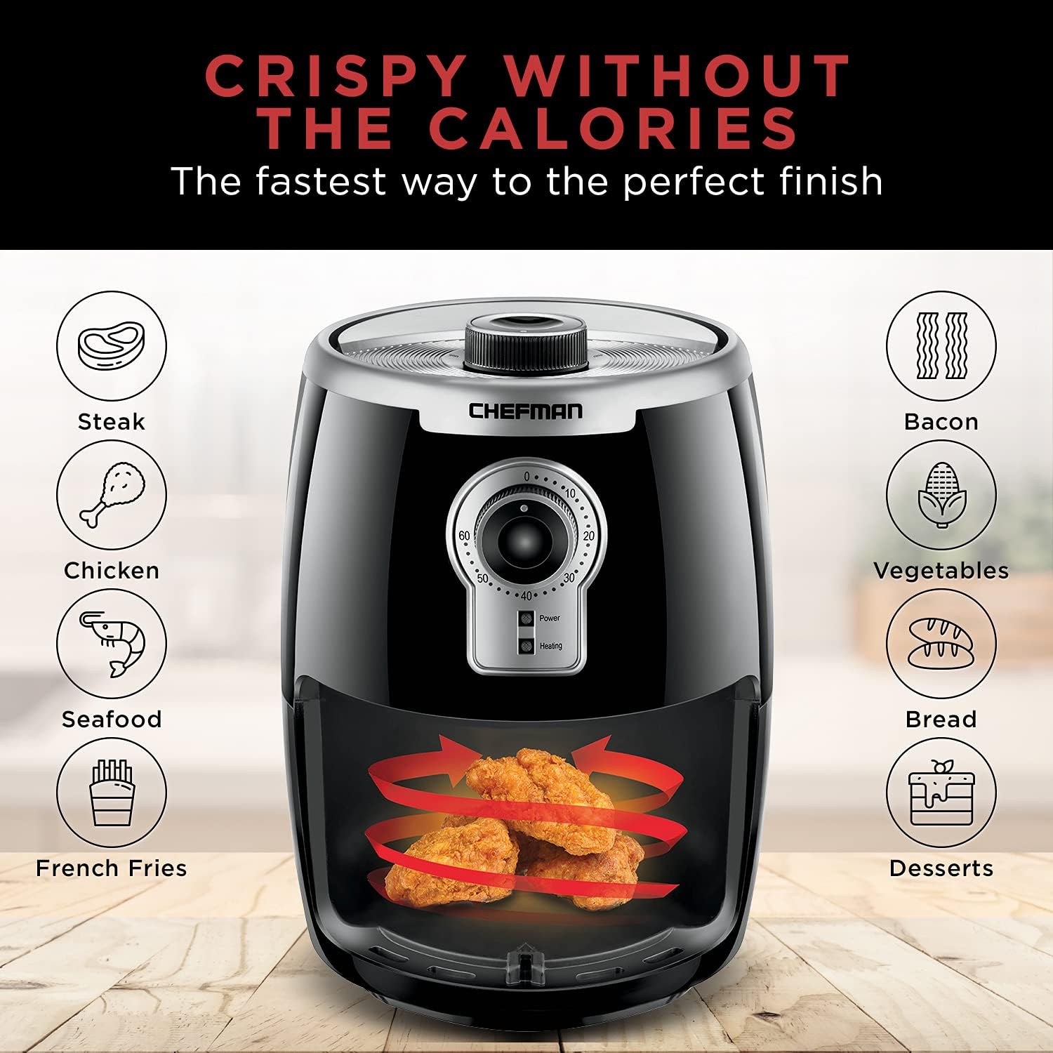 2 Qt Digital Air Fryer with Rotisserie T278