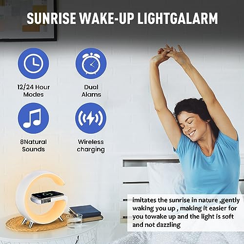 White Smart LED Table Lamp with Wireless Charger F9859