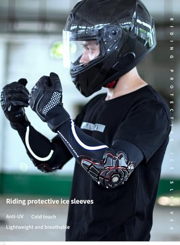 Motorcycle Knee Elbow Shin Guard Pads with Cooling Arm Sleeves B426