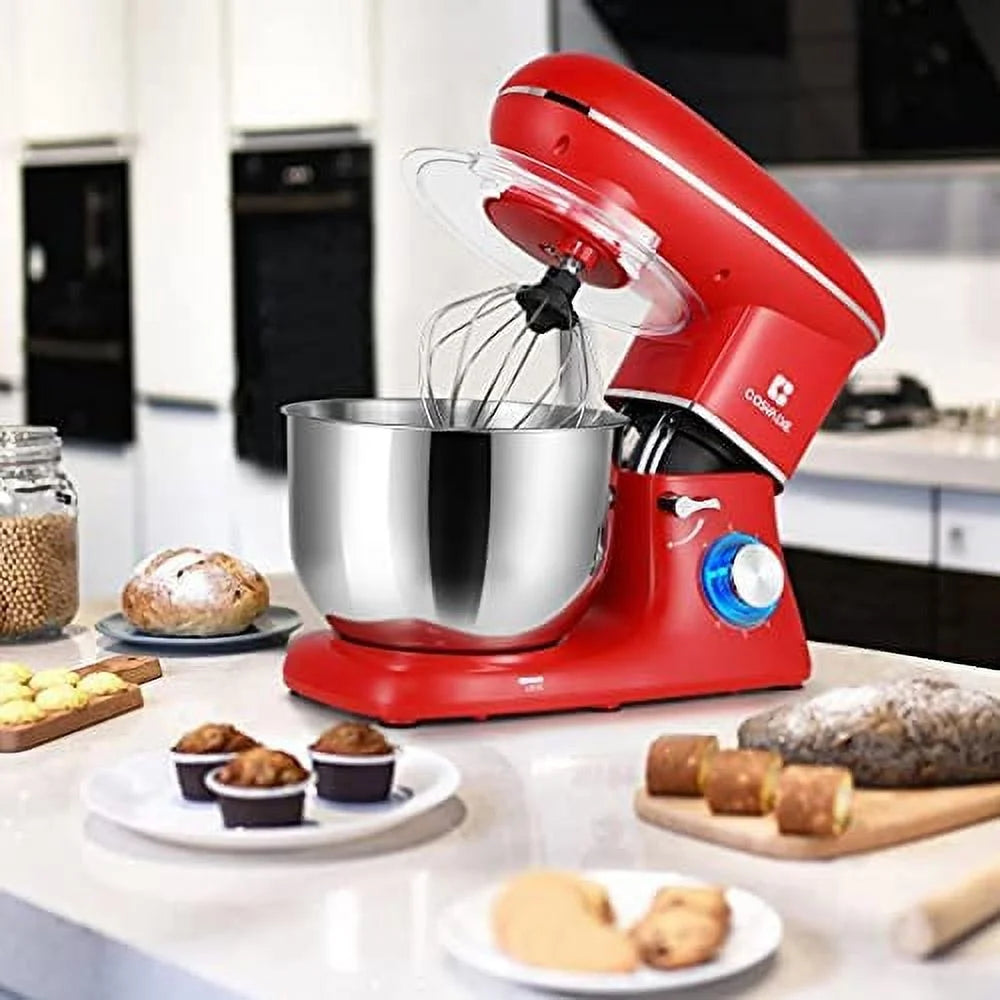 6.2QT Stainless Steel Bowl Red Tilt-Head Electric Stand Mixer B5741