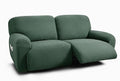 8-Piece Dark Grey Reclining Loveseat Sofa Cover V221457
