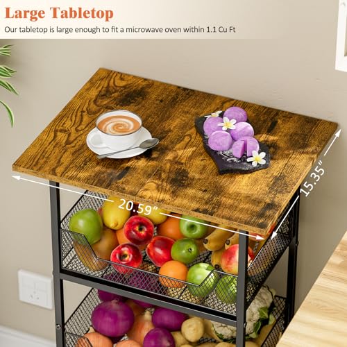 4 Tier Microwave Cart with Storage U114