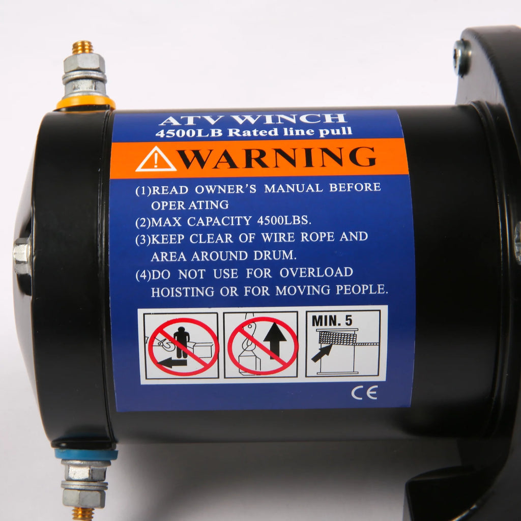 4500 LBS 12V DC Electric Winch with 15m Synthetic Rope L610785
